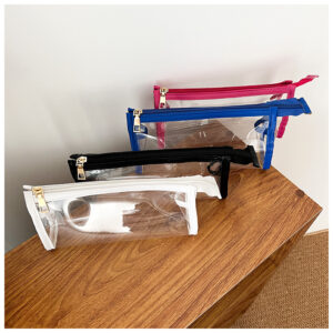 Jelly PVC Zipper Small Bag Summer Large Capacity Cosmetic Storage Bag Texture Transparent Portable Ladies Handbag