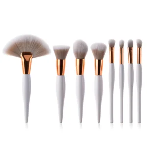 8 pcs Makeup Brushes Set Foundation Eyeshadow Eyeliner Lip Brush Tool White Black Cosmetic Tool